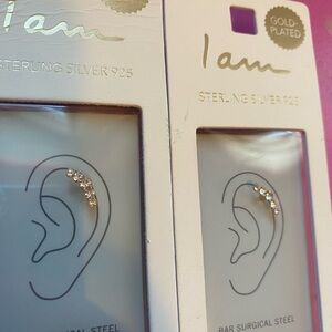 2 Gold, CZ Crawler Earrings